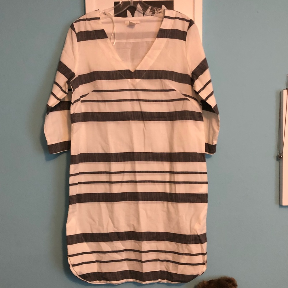 H&M gray and white dress